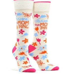 Fanatic colorful socks- crushing this mom thing